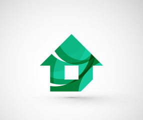 Abstract geometric company logo home, house, building