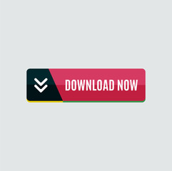 Colorful download web button. Modern flat design.