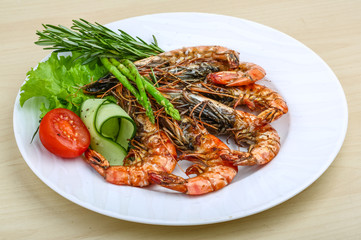 Grilled prawns