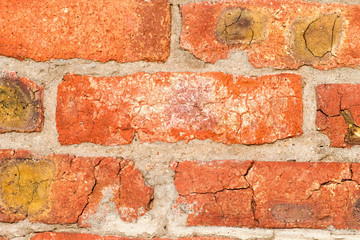 background texture of red brick wall