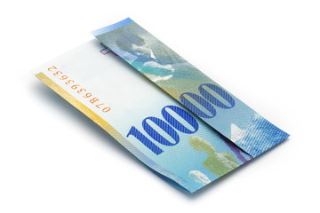 Ticket CHF 100 folded (10'000 CHF)