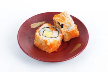 California Roll Maki Sushi with Masago