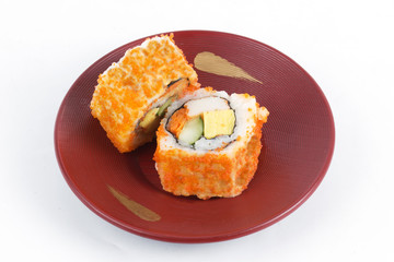 California Roll Maki Sushi with Masago