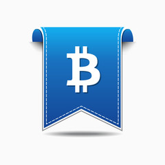 Bit Coin Glossy Vector Icon Design