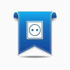 Plug Sign blue Vector Icon Design