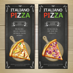 Set of pizza menu banners