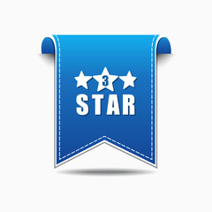 3 Star Blue Vector Icon Design