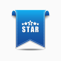 5 Star Blue Vector Icon Design