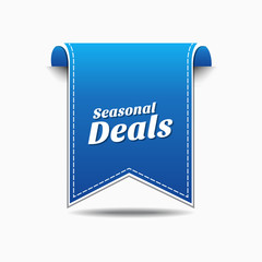 Seasonal Deal Blue Vector Icon Design