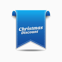 Christmas Discount Blue Vector Icon Design