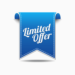 Limited Time Offer Blue Vector Icon Design