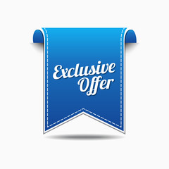 Exclusive Offer Blue Vector Icon Design