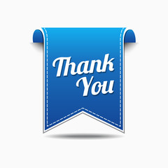 Thank You Blue Vector Icon Design