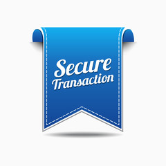 Secure Transaction Blue Vector Icon Design