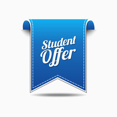 Student Offer Blue Vector Icon Design