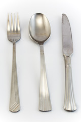 Cutlery isolated on white