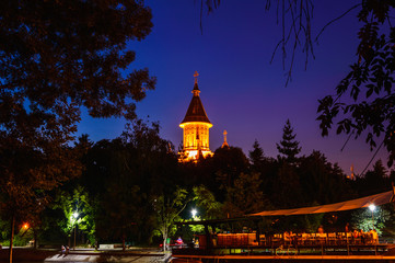 Cathedral of Timisoara at Night