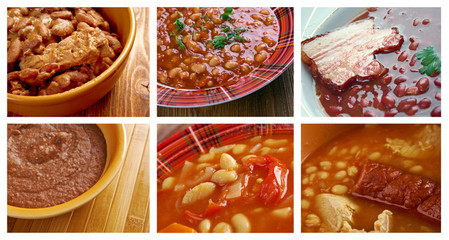  set of different  beans stew