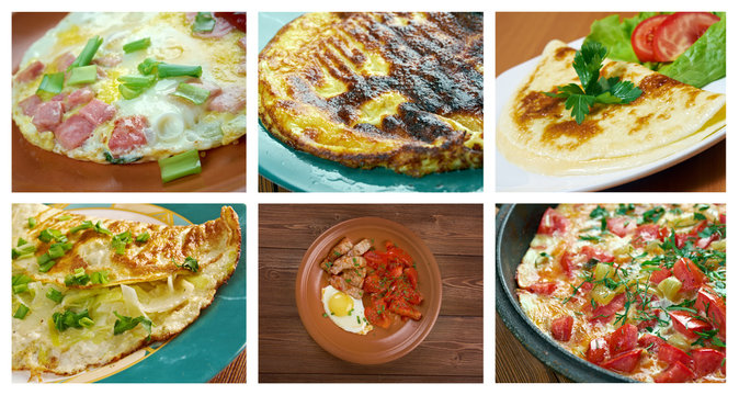 set of different  Delicious egg