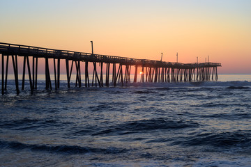 Rodanthe Fishing Pier at Sunrise in North Carolina