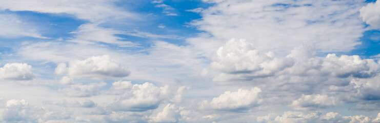 blue sky with clouds closeup
