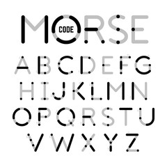 Visual guide learning Morse Code - obrazy, fototapety, plakaty