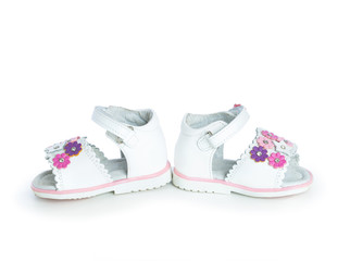 White baby shoes