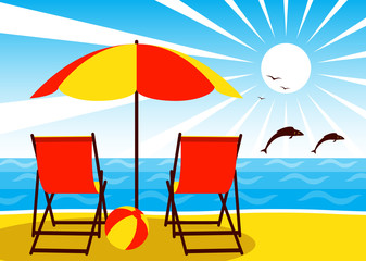 beach scene