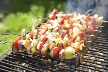 healthy vegetables grill in a barbecue