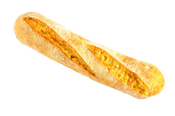 Fresh bread isolated on a white background