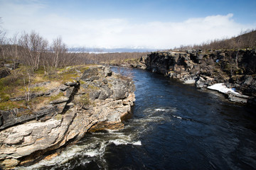 mountain rift in Norway