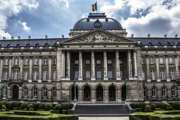 Fototapeta na wymiar Royal Palace of Brussels (Palais Royal de Bruxelles, 1783-1934).