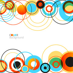 Abstract Colorful Design Circles Background