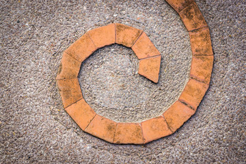 Spiral shaped brick
