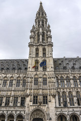 Fototapeta premium Town Hall (Hotel de Ville). Grand Place (Grote Markt), Brussels.