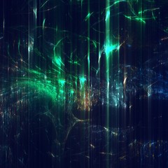 Abstract shapes made of fractal textures.