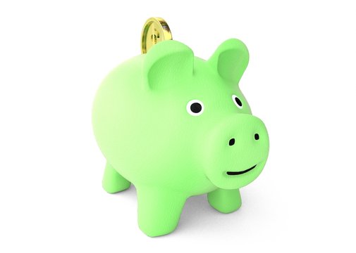 ecology piggy bank savings concept