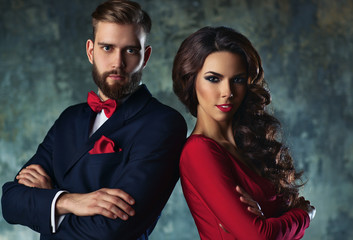 Young elegant couple