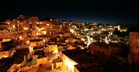 Matera (Italy) at dusk