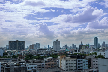 view of Bangkok city on the Thonburi side