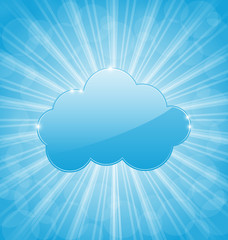 Abstract background with cloud and show light rays