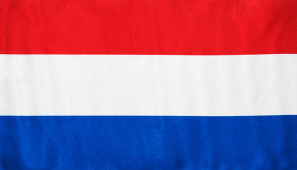Fabric texture of the flag of Holland