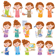 女性　主婦　アイコン