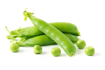 Peas isolated on white