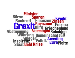 Fototapeta premium Grexit Wortwolke