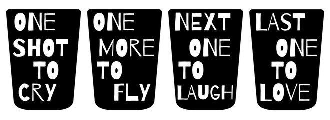 Black bar theme shots promotion silhouettes