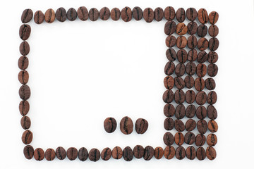 frame made of coffee beans