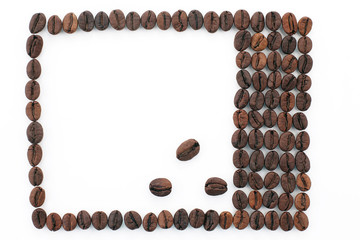 frame made of coffee beans