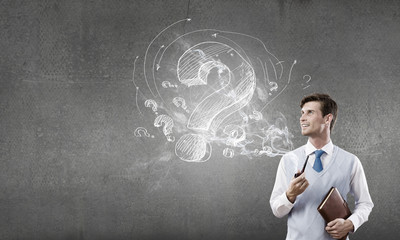 Businessman and pipe smoke