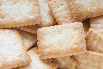 Close - up Stack of Mini coconut biscuit